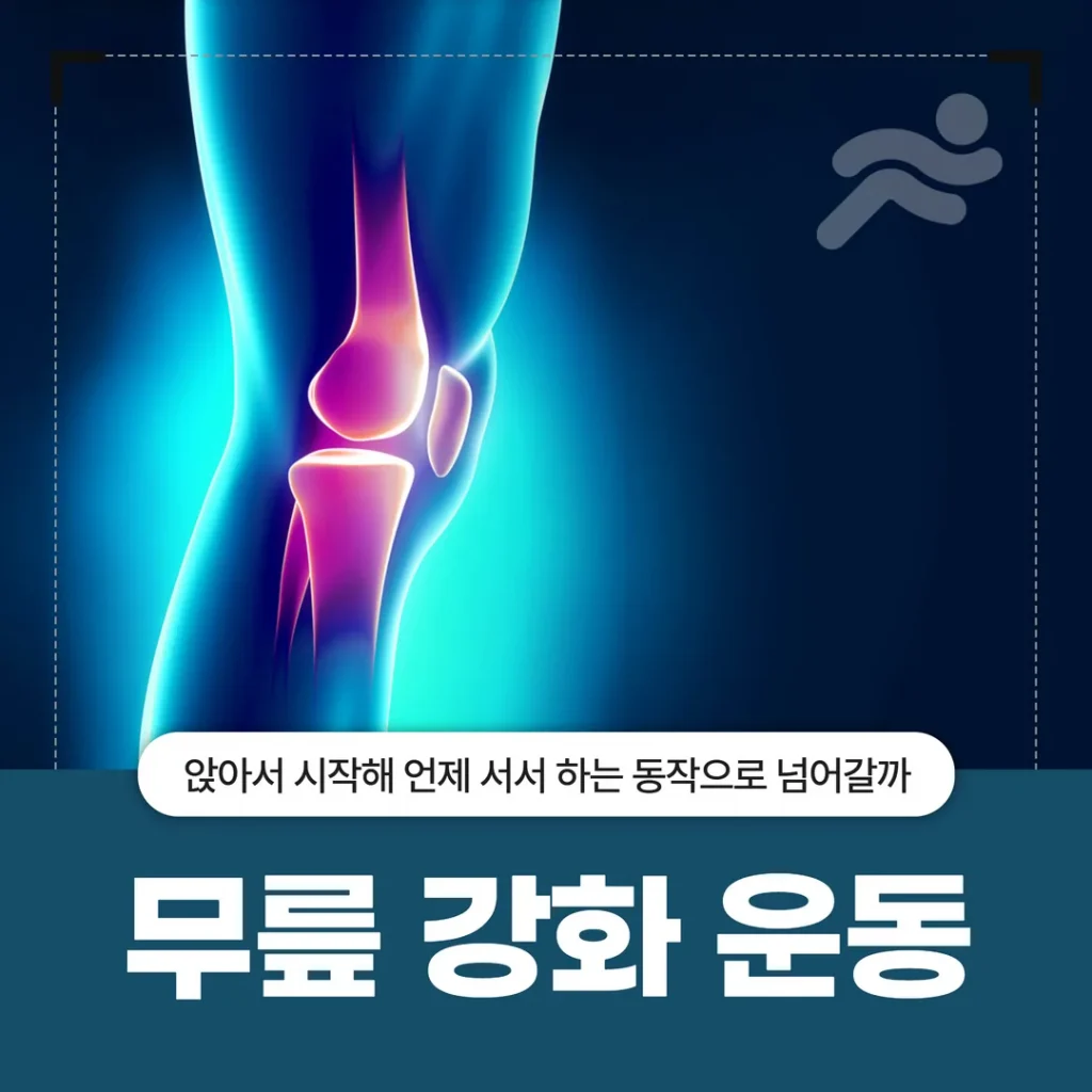 무릎 강화 운동, 앉아서 시작해 언제 서서 하는 동작으로 넘어갈까